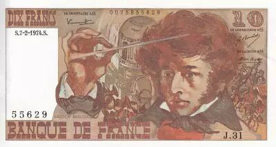 Frankreich 10 Francs - Berlioz - 07-02-1974 - Serial J.31 - P.150