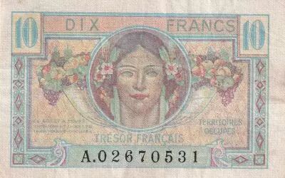 Frankreich 10 Francs - Head of woman - 1947 - P.7