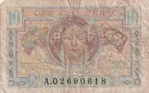 Frankreich 10 Francs - Head of woman - 1947 - P.7