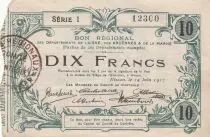 Frankreich 10 Francs - Hirson - Regional Coupon - 14-06-1917 - Serial 1