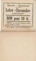 Frankreich 10 Francs - Lefert - Chevaucher - 1914-1918 - Santenay