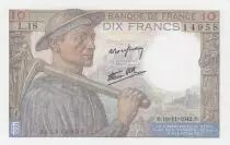 Frankreich 10 Francs - Miner - 19-11-1942 - Serial L.18