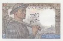 Frankreich 10 Francs - Miner - 19-11-1942 - Serial S.18