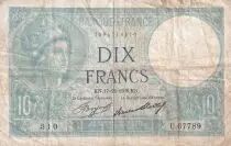 Frankreich 10 Francs - Minerva -  17-12-1936 - Serial U.67789