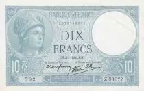 Frankreich 10 Francs - Minerva - 02-01-1941 - Serial Z.83072 - P.73