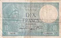 Frankreich 10 Francs - Minerva - 02-02-1939 - Serial Y.68594 - P.73