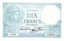 Frankreich 10 Francs - Minerva - 04.12.1941 - S�rie J.84920 - Fay.07.30