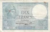 Frankreich 10 Francs - Minerva - 07-09-1939 - Serial N.71478 - P.73