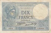 Frankreich 10 Francs - Minerva - 08-10-1931 - Series O.60493