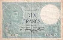 Frankreich 10 Francs - Minerva - 09-01-1941 - Serial L.83708 - P.73