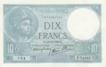 Frankreich 10 Francs - Minerva - 19-10-1939 - Serial P.74963