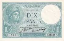 Frankreich 10 Francs - Minerva - 25-08-1932 - Serial S.67365 - P.73