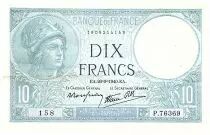 Frankreich 10 Francs - Minerva - 26.09.1940 - S�rie P.76369 - Fay.07.15