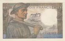 Frankreich 10 Francs - Minor - 04-12-1947 - Serial C.158