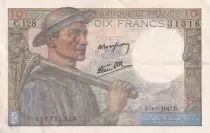 Frankreich 10 Francs - Minor - 09-01-1947 - Serial C.128 -  P.99