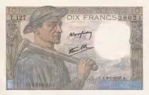 Frankreich 10 Francs - Minor - 09-01-1947 - Serial T.127 -  P.99
