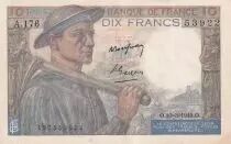 Frankreich 10 Francs - Minor - 10-03-1949 - Serial A.176 - P.99