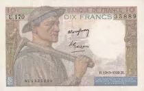 Frankreich 10 Francs - Minor - 10-03-1949 - Serial U.170 - P.99