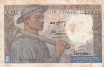 Frankreich 10 Francs - Minor - 10-03-1949 - Serial X.171 -  P.99