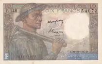 Frankreich 10 Francs - Minor - 30-10-1947 - Serial B.140 -  P.99
