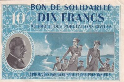 Frankreich 10 Francs - Solidarity Voucher - 1940-1944 - Series 5.090.618