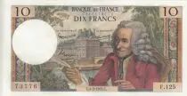 Frankreich 10 Francs - Voltaire - 04-02-1965 - Serial F.125