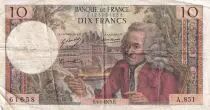 Frankreich 10 Francs - Voltaire - 04.01.1973 - Serial A.851