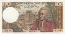 Frankreich 10 Francs - Voltaire - 06-04-1967 - Serial H.318
