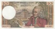 Frankreich 10 Francs - Voltaire - 07-08-1969 - Serial Q.502