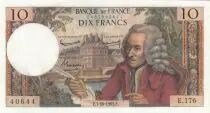 Frankreich 10 Francs - Voltaire - 07-10-1965 - Serial E.176