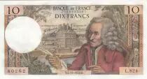 Frankreich 10 Francs - Voltaire - 07-12-1972 - Serial L.824