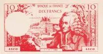 Frankreich 10 Francs - Voltaire - Billet scolaire - 1964