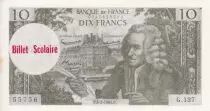 Frankreich 10 Francs - Voltaire - Billet scolaire - 1965