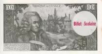 Frankreich 10 Francs - Voltaire - Billet scolaire - 1965
