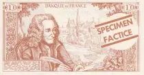 Frankreich 10 Francs - Voltaire - Billet scolaire
