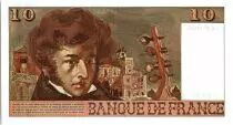 Frankreich 10 Francs Berlioz - 02-10-1975 Serial V.229