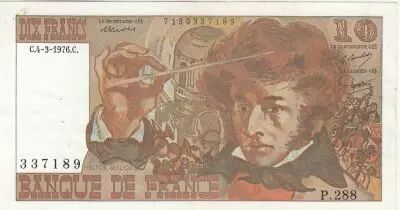Frankreich 10 Francs Berlioz - 04-03-1976 Serial B.287 - VF+