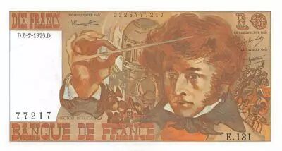 Frankreich 10 Francs Berlioz - 06-02-1975 Serial E.131 - AU