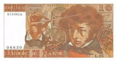 Frankreich 10 Francs Berlioz - 07-02-1974 Serial L.25 - AU