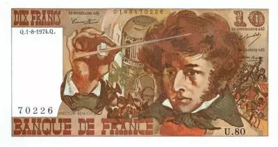 Frankreich 10 Francs Berlioz - 1974