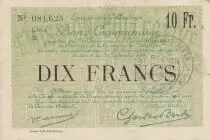 Frankreich 10 Francs Douai City - 1916