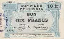 Frankreich 10 Francs Fenain City - 1915