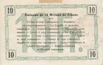Frankreich 10 Francs Fourmies City - 1916