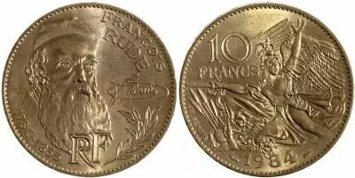 Frankreich 10 Francs Fran�ois Rude - 1984