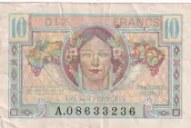 Frankreich 10 Francs French Treasury - 1947 - Serial A