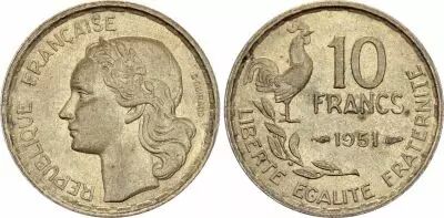Frankreich 10 Francs Guiraud - 1952