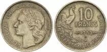 Frankreich 10 Francs Guiraud - 1953 B Beaumont - Le Roger