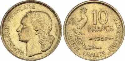 Frankreich 10 Francs Guiraud - 1957