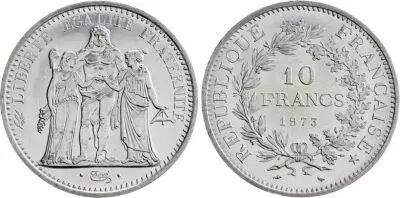 Frankreich 10 Francs Hercules - 1973