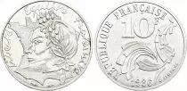 Frankreich 10 Francs Jimenez - 1986 - Finist&egrave;re variety affecting the listel